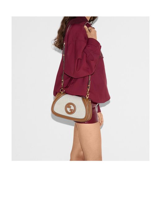 Gucci Brown G Blondie Small Handbag