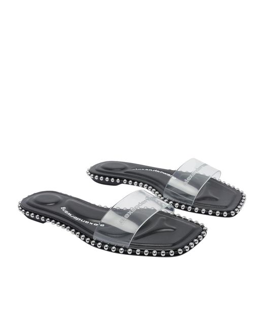 Alexander Wang White Stud Detailed Sandals