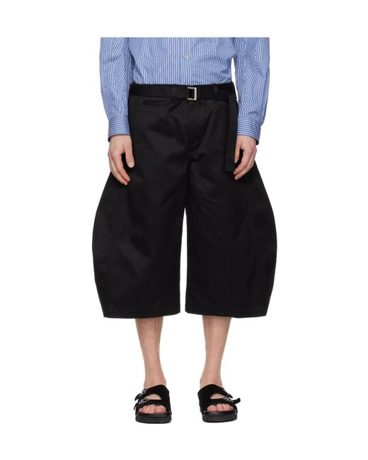 Sacai Blue Belt Loop Shorts for men