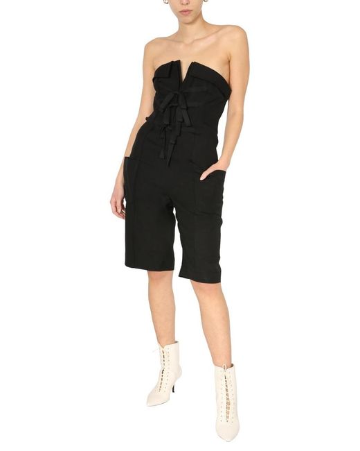 Philosophy Di Lorenzo Serafini Black Bustier Jumpsuit