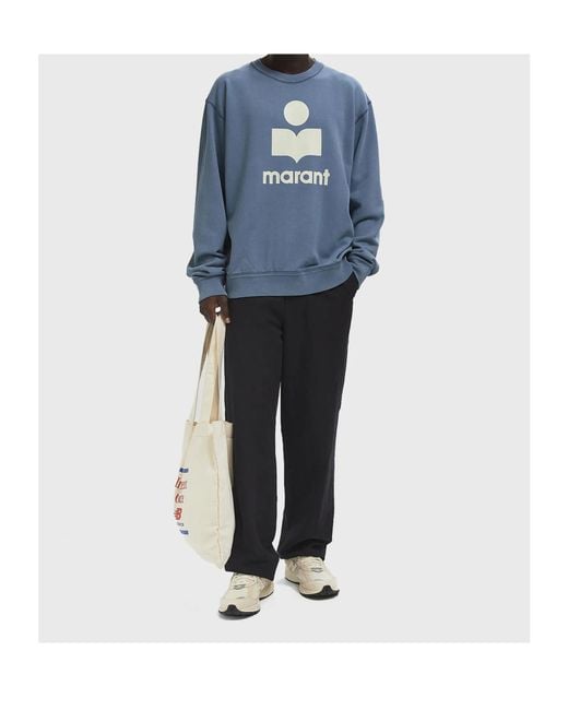 Isabel Marant Blue Logo-Print Sweatshirt for men