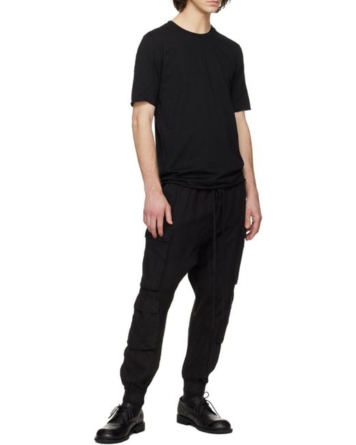 Thom Krom Black Double Breasted Work Casual Pants for men