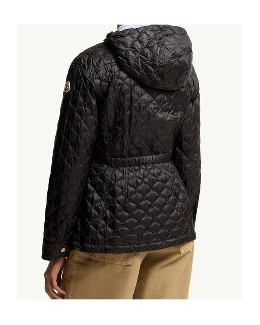 Moncler Black Arum Hooded Quilted Down Jacket
