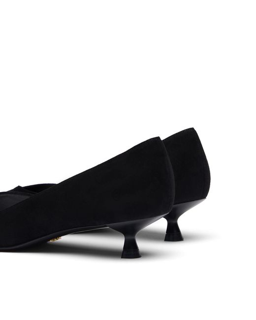 Stuart Weitzman Black Eva Pointed Low Heels