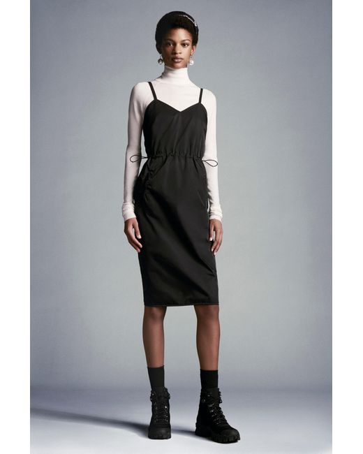 Moncler Black Logo Thin Strap Dress
