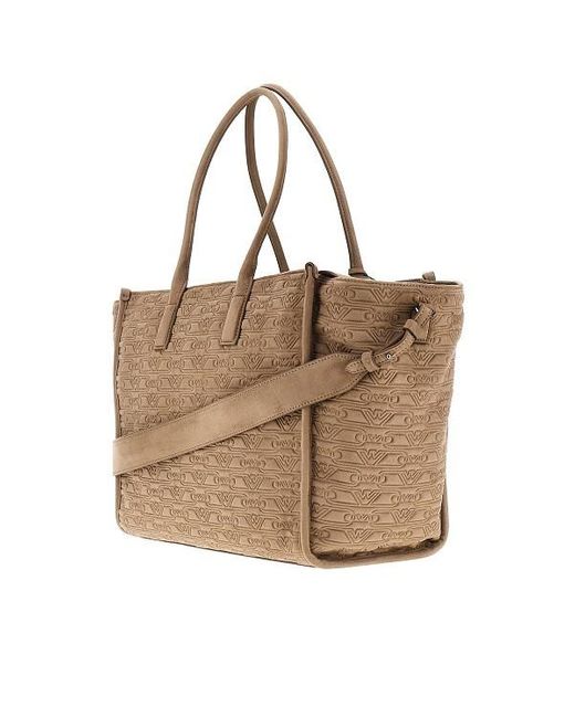 Emporio Armani Brown Patterned Shoulder Bag