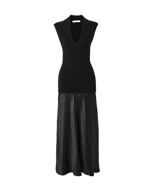 Christopher Esber Black Moulded Scarf Monument Dress