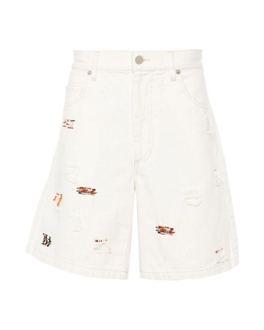 Isabel Marant White Jerryl Bermuda Shorts for men