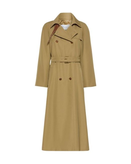 Max Mara Natural Long-Sleeved Trench Coat