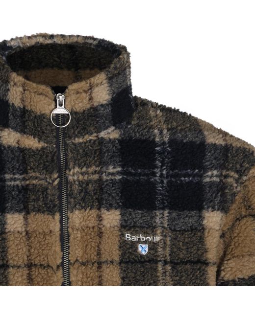 Barbour Black Checked Zipped Jacket for men