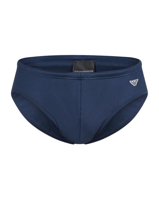 Emporio Armani Blue Simple Swimming Trunks for men