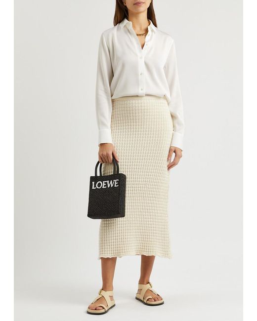 Vince White Stretch-Silk Shirt