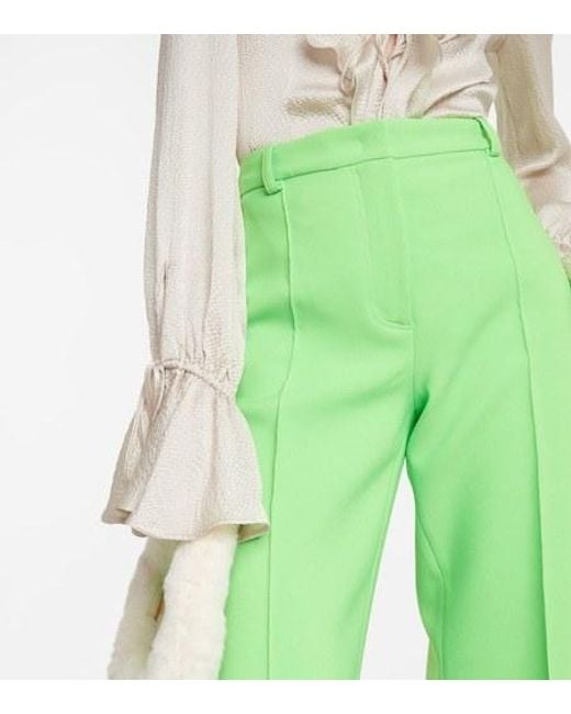 Blumarine Green Straight-Leg Casual Pants