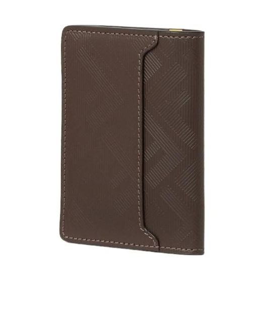 Fendi Brown Shadow Bi-Fold Card Holder for men