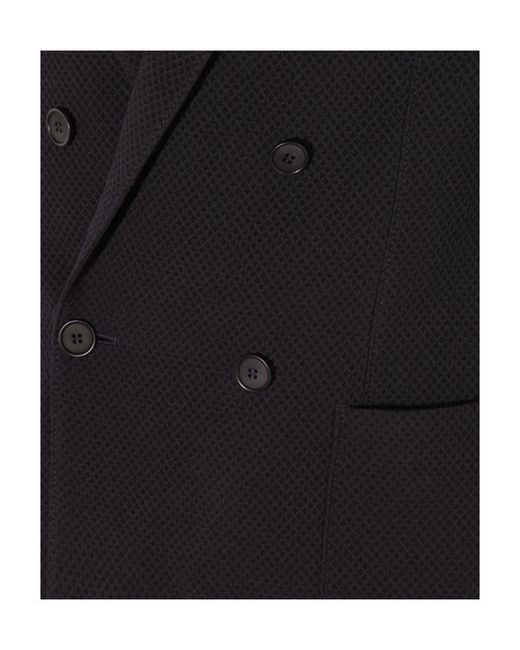 Giorgio Armani Blue Double-Breasted Jacket for men