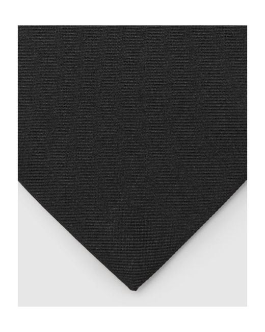 Gucci Black Logo Embroidered Tie for men