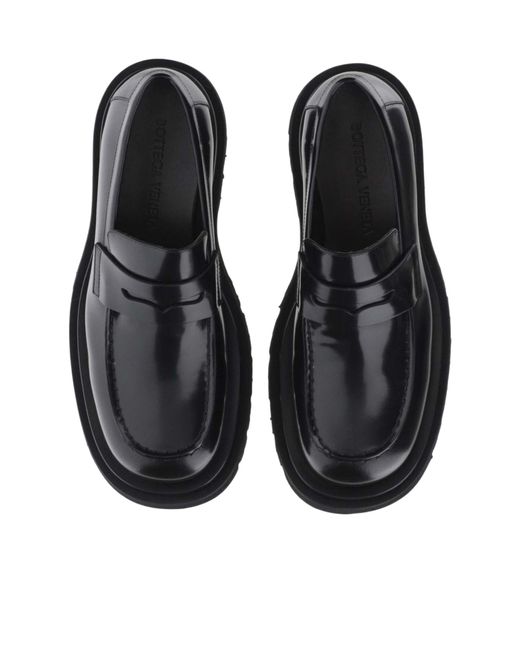 Bottega Veneta Black Chunky Slip-On Loafers