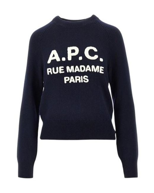 A.P.C. Blue Long-Sleeved Sweater