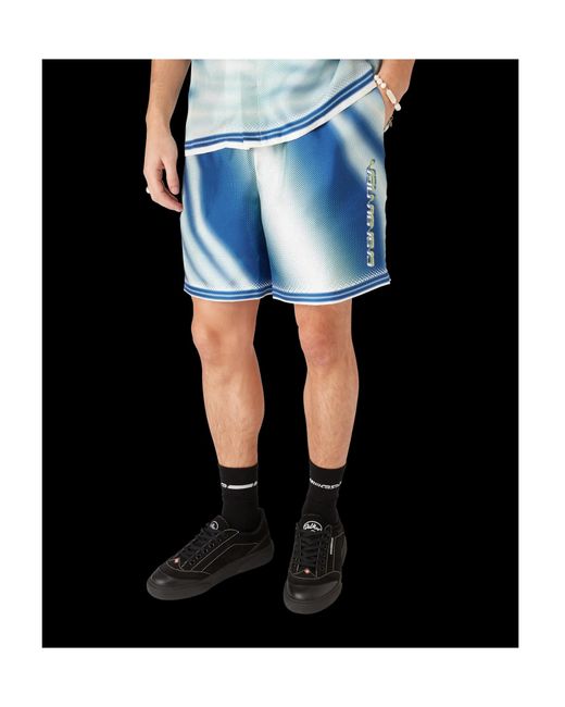 Casablanca Blue The Art Of The Serve Silk Shorts for men