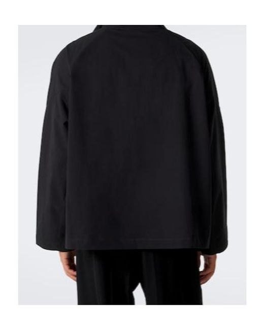 Kiko Kostadinov Black Cotton Twill Casual Jacket for men