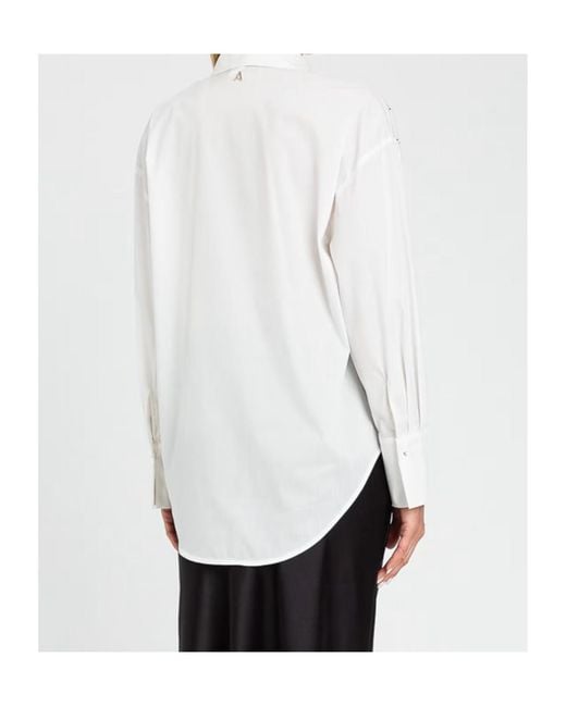 Twinset White Button-Down Long-Sleeved Shirt