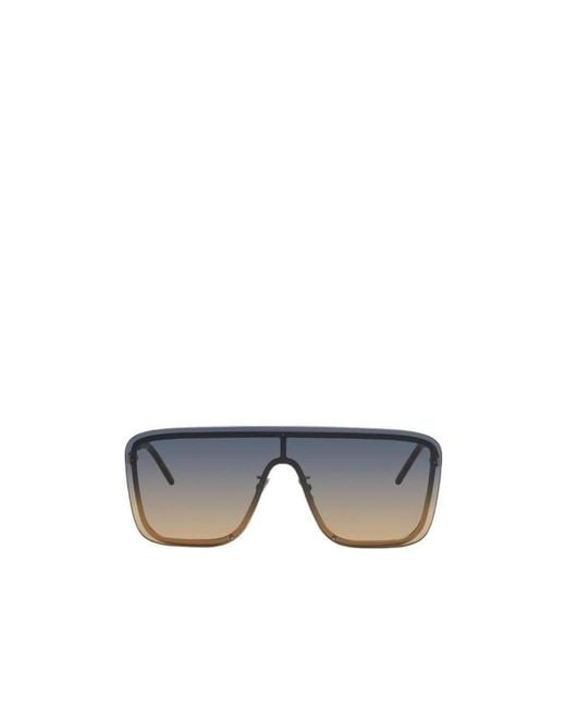 Saint Laurent Blue Eyewear Oversized Frame Sunglasses