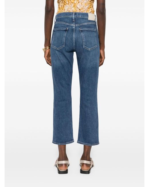 Citizens of Humanity Blue Jolene High-Rise Slim-Cut Jeans
