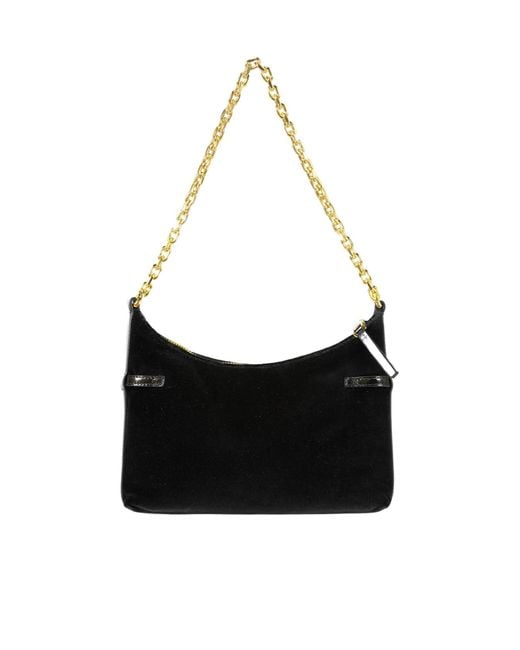 Givenchy Black Voyou Velvet Shoulder Bag