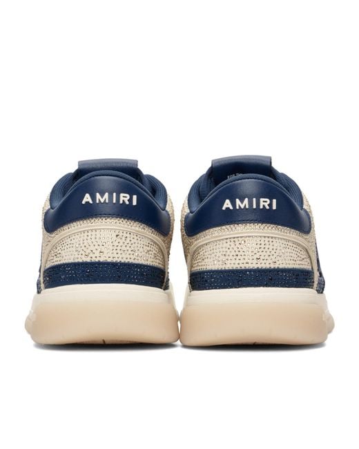 Amiri Blue Lace-Up Low-Top Casual Sneakers for men