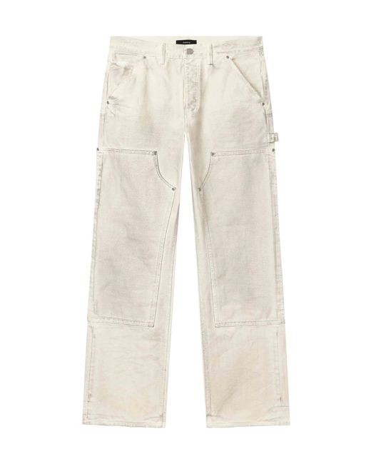 Purple Brand White Casual Pants With Belt Loops for men