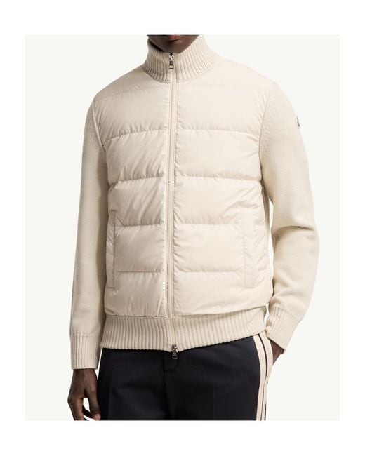 Moncler White Padded Zip-Up Cardigan for men