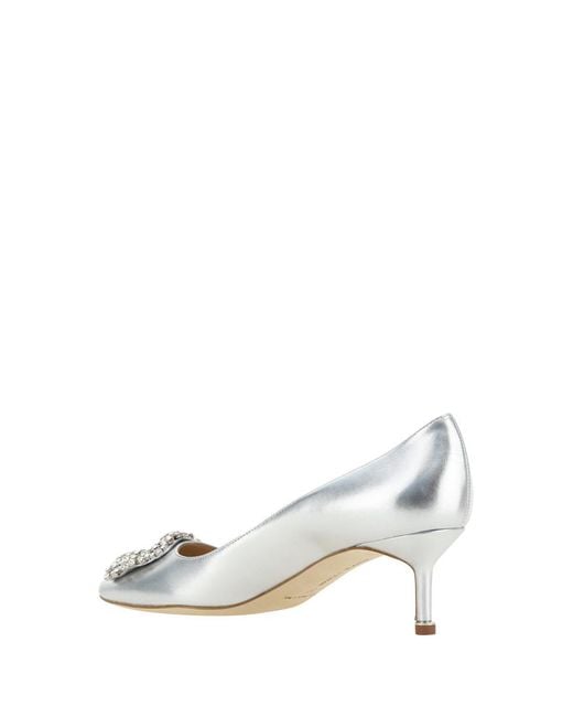 Manolo Blahnik White Hangisi 50Mm Pumps