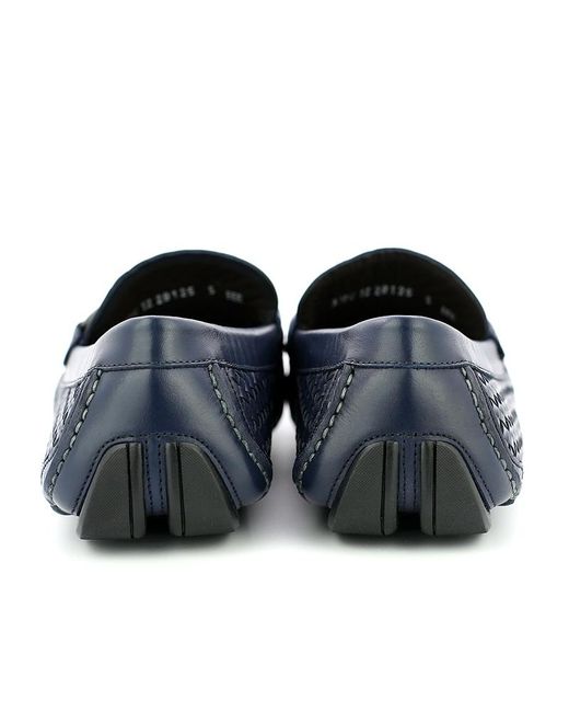 Ferragamo Blue Weave Business Casual Shoes for men