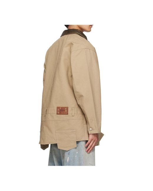 ANDERSSON BELL Natural Carpenter Shorts Inserted Jacket for men