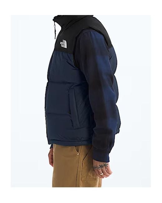 The North Face Blue 1996 Retro Nuptse Puffer Gilet for men