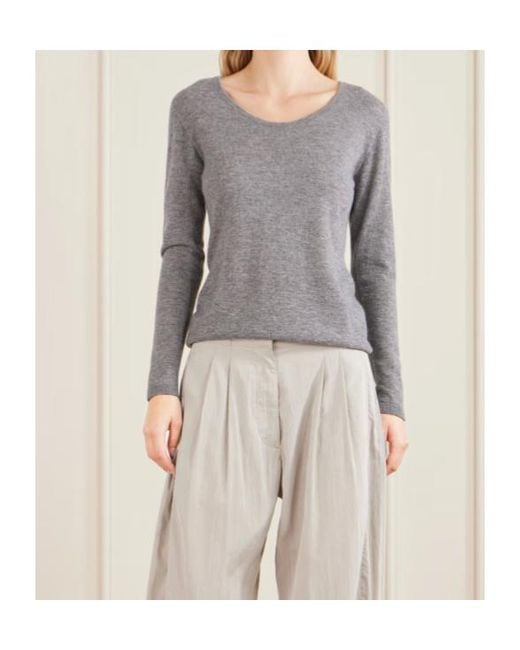 The Row Gray Nezana Cashmere Sweater