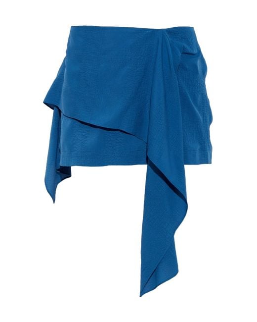 IRO Blue Asymmetrical Skirt