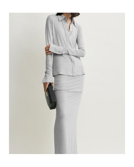 Totême Gray Fitted Jersey Shirt