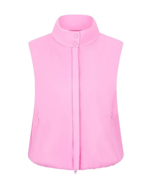 Herno Pink High-Necked Vest
