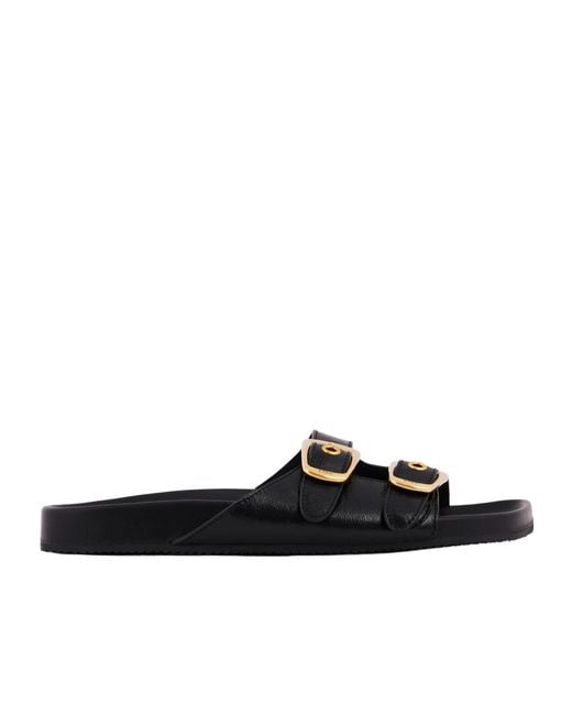 Chloé Black Chloé Polly Slip-On Sandals