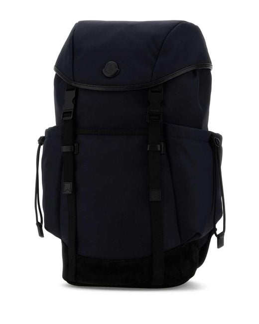 Moncler Blue Logo Patch Tech Backpack for men