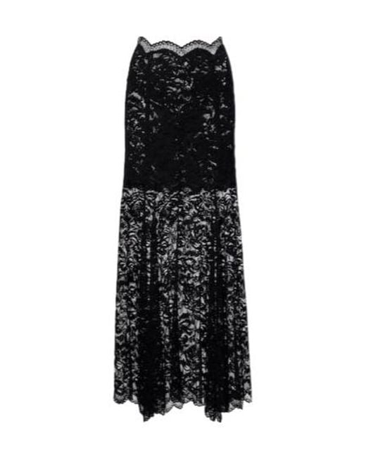 Rabanne Black Floral Lace Maxi Skirt