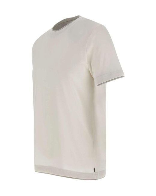 Eleventy White Classic Crew Neck T-Shirt for men