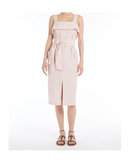 Weekend by Maxmara Pink Arte12324 Belted Sleeveless Dress