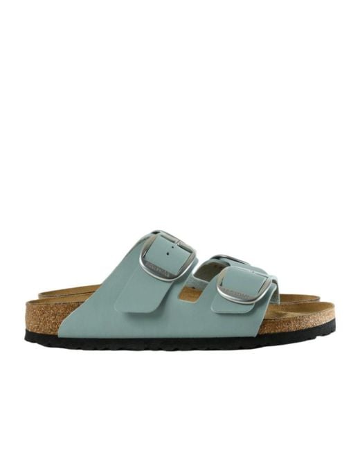 Birkenstock Green Arizona Big Buckle Birko-Flor Sandals