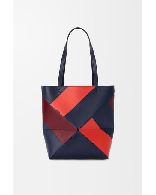 Loewe Red Medium Puzzle Fold Tote