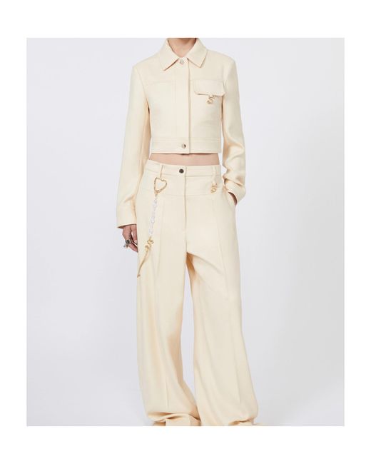 Sportmax Natural Long-Sleeved Casual Jacket