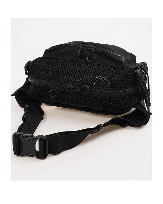 And Wander Black 3D Mesh Waist Bag for men