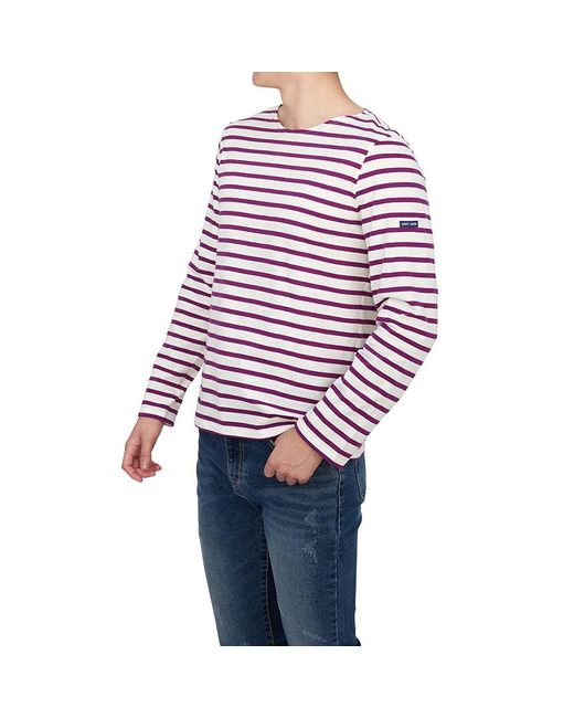 Saint James Red Striped Graphic T-Shirt for men