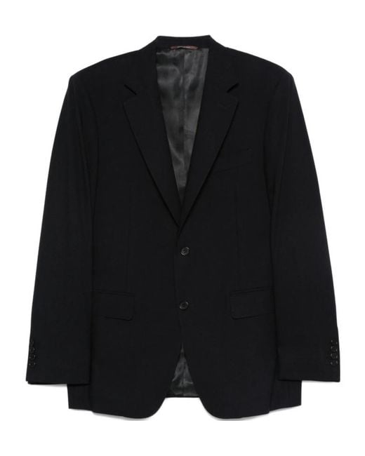 Canali Black Long-Sleeved Suit Jacket for men